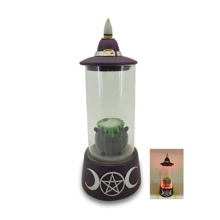 Backflow Incense Burner, Cauldron Led