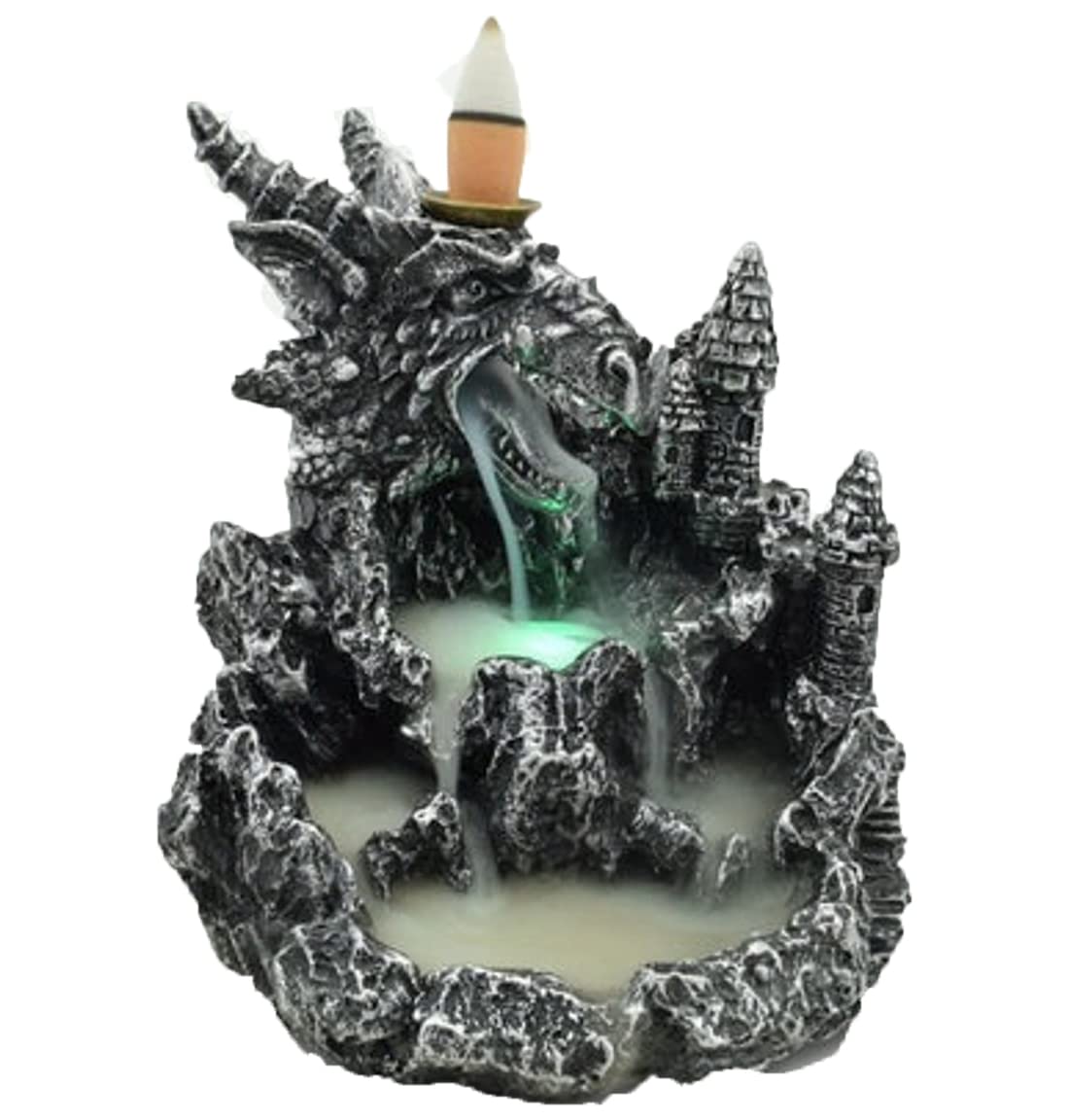 Backflow Incense Burner, Dragon Head Led