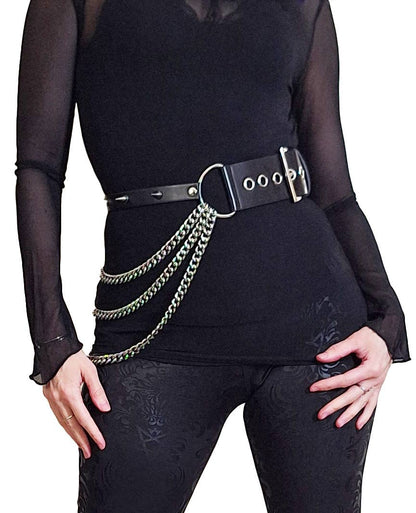 Necessary Evil Nyx Asymmetric Gothic Chain Belt